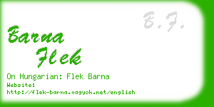 barna flek business card